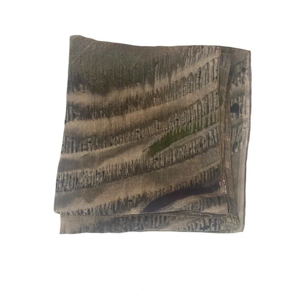 Vintage abstract zebra silk scarf